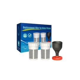 Nispira Regular Water Filter Replacement for Seychelle Gen 2 Dual pH2O Water Pitcher Removes Lead, Odor, Color, Reduce Chlorine, Water Hardness, 1 Set