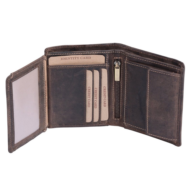 Mens Wallet Mens and Ladies Wallet with flap LEAS, Genuine