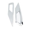 2pcs Front Fog Light Cover Trim Silver Fog Lamp Bezel