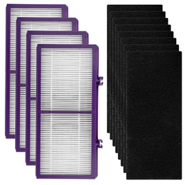 (12 Pack) AER1 Filter 4 HEPA Filters + 8 Carbon Booster Filters Compatible with Holmes AER1 Type Total Air Filter HAPF300AP True HEPA Filter, Performance Plus, Replacement HEPA Filter Accessories