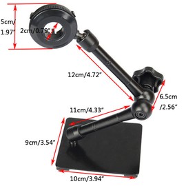 TopHomer Universal Microscope Stand, 360 Degree Adjustable Stand Arm Compatible for Digital Microscope Camera and Magnification Endoscope Camera Easy to Carry, Black, LSW24042488