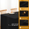 Hiasan Black Fitted Table Cloth 1 Pack, 72 x 30