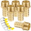 Brass Pipe Adapter, 6 Pieces 16 mm Barb x 3/4