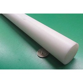 Natural Acetal POM Round Rod Delrin 1.375" (1-3/8") Diameter x 4 Ft Length 1 pc