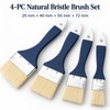 Emenne 4-Piece Natural Bristle Paint Brush Set – Flat Wood