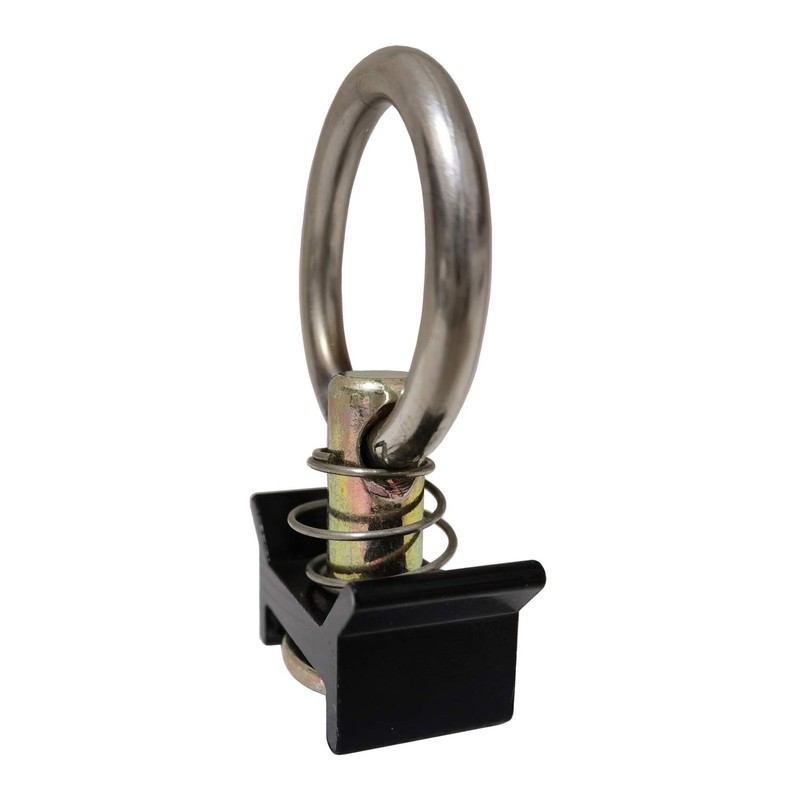 12 Pack Black L Track Single Stud Fitting with Round