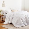 Love's cabin Seersucker White Queen Comforter Set 7 Pieces, All