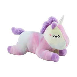Eurowrap 8" Plush Unicorn Teddy Bear Toy - Pink/White/Purple - Soft Plush Toy - Perfect for Children, Gifts, Birthdays, for Kids