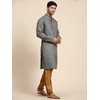 SKAVIJ Men's Brocade Silk Embroidered Kurta Pajama Set Thread Work