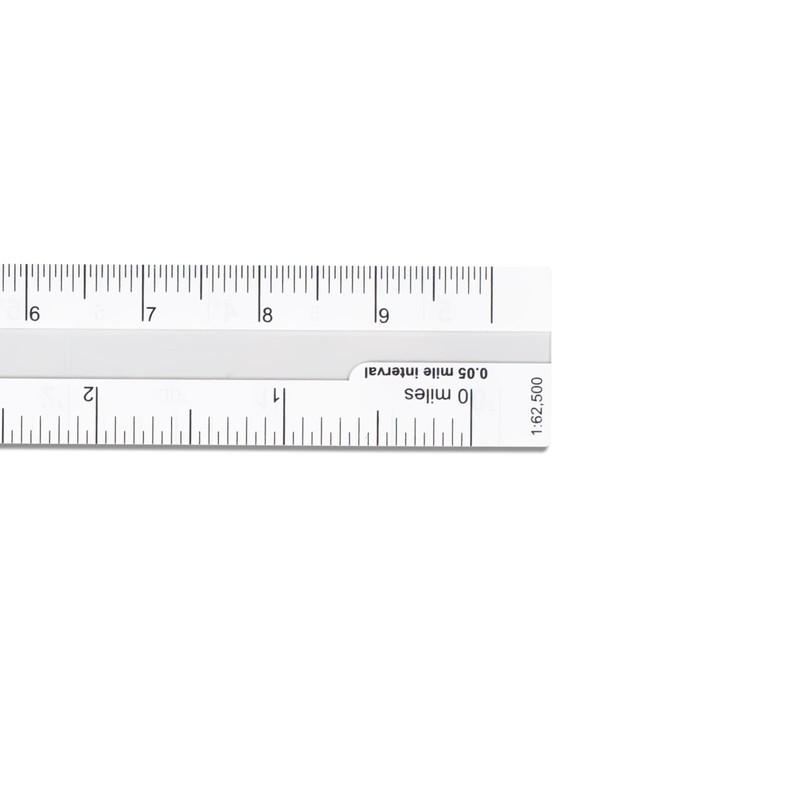 CYA Clear Scale Ruler Maptool 1:62,500 Scale Map Reading Professional
