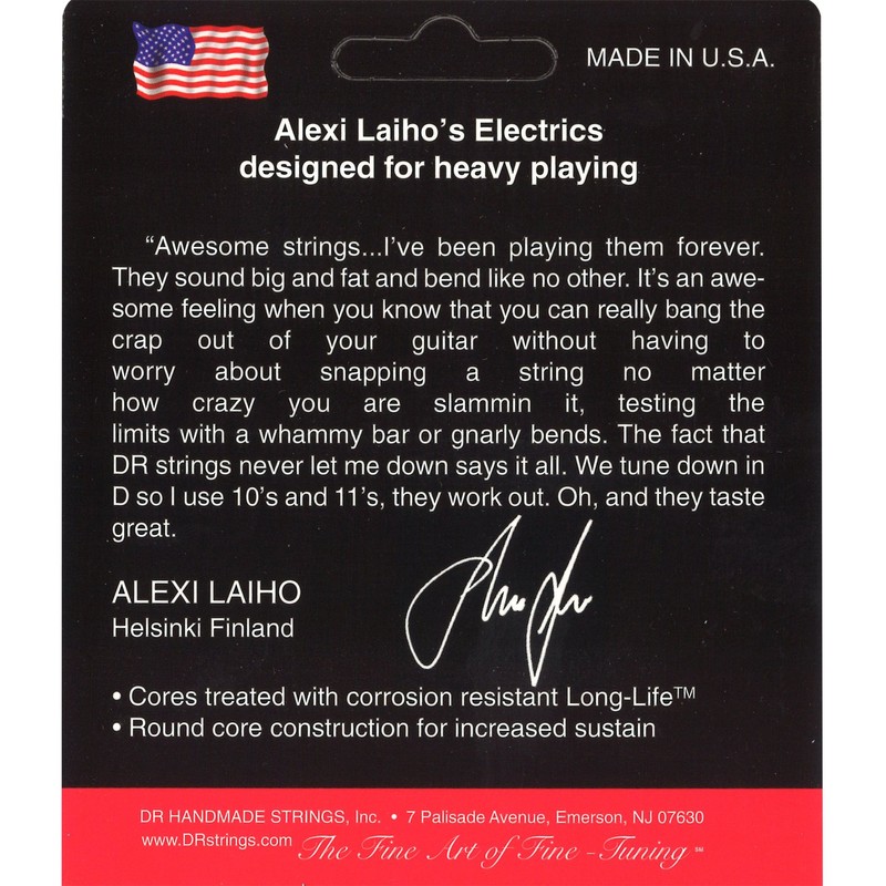 DR Strings Alexi Laiho Signature Electric Guitar Strings - Lite