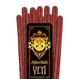 Mythical Meats Humanoid Flavor Yeti 12-Pack Snack Sticks – Smoked Andouille Yak and Beef – Dried & Dehydrated Meats Seasoned to Perfection – High Protein Snacks