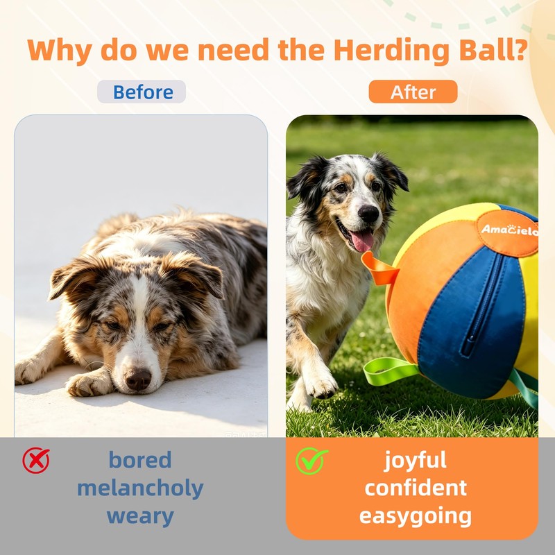 18 Inch Herding Ball for Dogs, Herding Dog Toys for