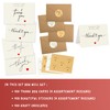 100 Bulk Thank You Cards with Kraft Envelopes and Stickers