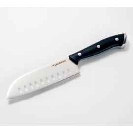 Zakarian by Dash 5" Full Tang Santoku Knife with Gift Box Meat Steel Black