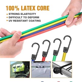 24gancho De Amarre Kit Tarro Bungee Elastica Cuerda Elastica