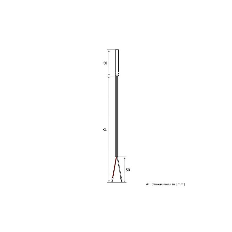 iOVEO 035HP01203 PT100 Temperature Sensor with PVC Cable 105°C, Temperature