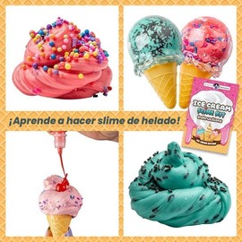 Kit de Slime de Helado de Original Stationery para Niñas, Set de Creación de Slime con Aroma a Cereza, 31 Piezas, Artes y Manualidades Divertidos para