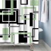 Baocicoo Minimalism Geometric Shower Curtain Sets Black White Green Shower