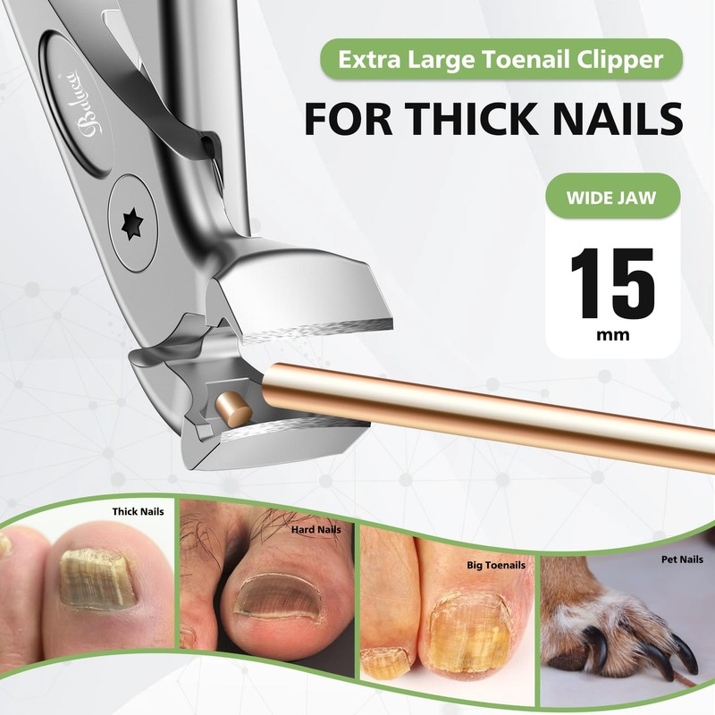 BALUCA Ergonomic Nail Clipper for Seniors - Toenail Clipper for