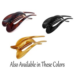 Parcelona French Pelican Tortoise Shell Celluloid 5" Salon Hair Claw Side Slide Yoga Jaw Clips Strong Hold No Slip Grip Girls Beak Claw Clips for Women Durable Paris Hair Accessories, Made In France