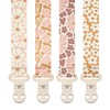 Stadela Baby Pacifier Clip Holder - Girl 4 Pack Gift