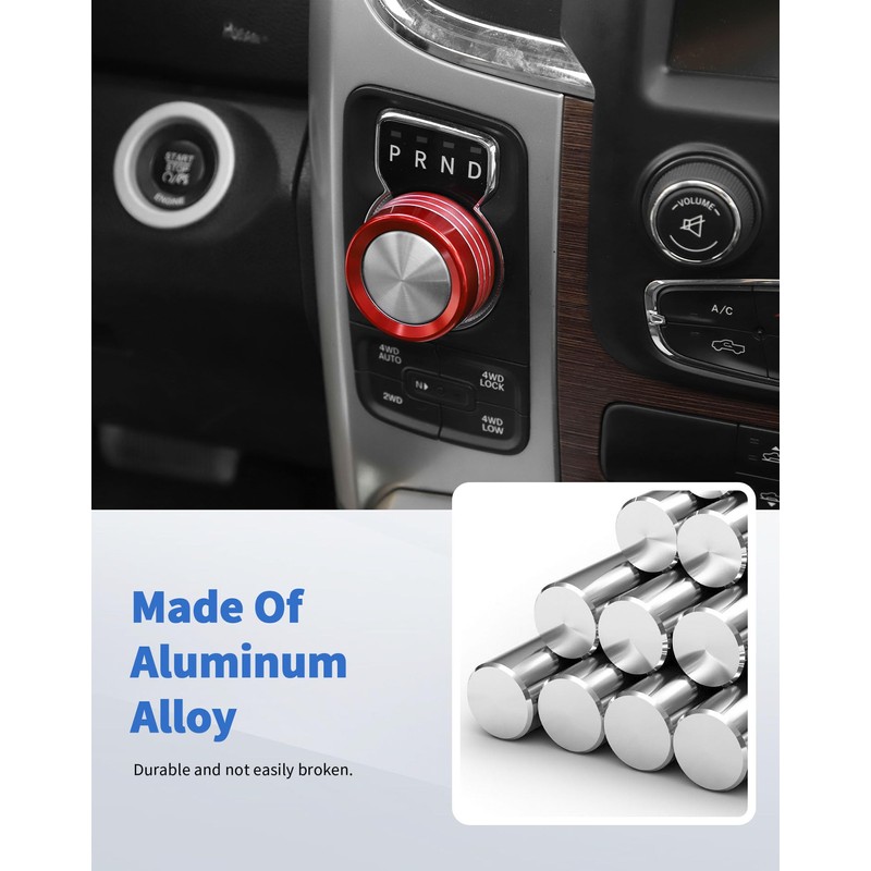 Aluminum Gear Shift Switch Knob Cover for 2013-2017 Dodge RAM