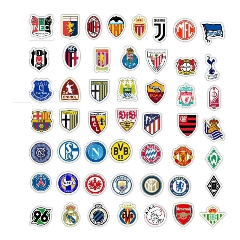 Futbol Soccer 50 Calcomanias Stickers Vinil Pvc Vs Agua