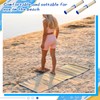 Qunclay 4 Packs Straw Beach Mat Waterproof Non Slip Straw