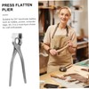 LALAFINA Professional Side Flush Pliers Steel Flat-Nose Pliers for Leather