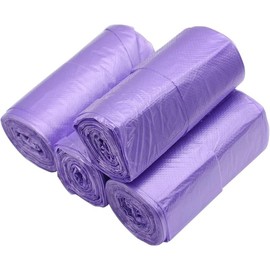 Kitchen Garbage Bags, Purple Trash Bag, 4 Gallon Kitchen Small Trash Bags with Handles for Bathroom, Contractor Bags - Color: 100pcs Purple 45x60CM