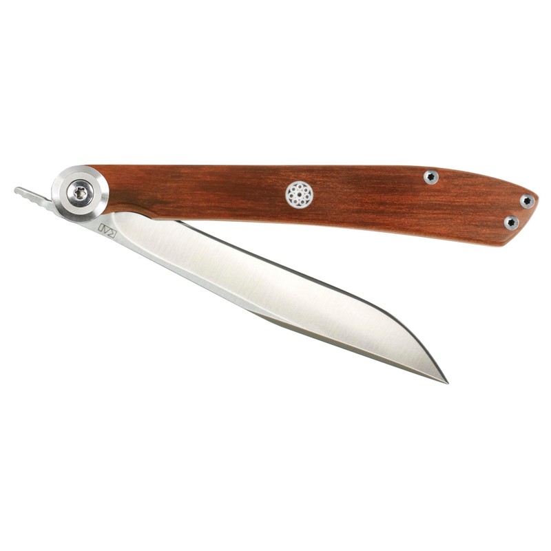 KAI FOLDING STEAK KNIFE W/ROSEWOOD (PAKKA WOOD) HANDLE