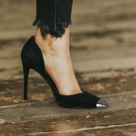 KESYOO 3 Pares de Zapatos de Metal Protector Puntiagudo Tacones Altos Puntera Botas de Vaquero Elegantes Tacones Altos Cubierta de Punta