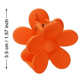 Small Flower Hair Clips Penta Angel 10Pcs Matte Color 1.37” Mini Plastic Daisy Hair Jaw Claw Accessory for Women Girls Medium Thin Short Hair (1.37 inch, Bright Colors)