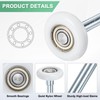 M METERXITY 2-Pack Nylon Garage Door Rollers, 1.8"/ 46mm Quiet