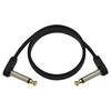 D'Addario Accessories Instrument Cable, 1/4", Flat-Right Angle, 2 in (PW-FPRR-02)