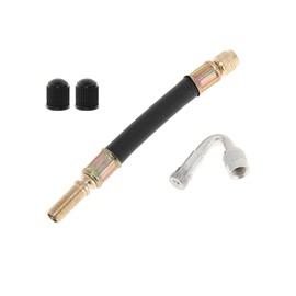 Motoforti 1set 45 Degree Copper Tire Valve Extension with Durable Plastic 125mm Tyre Valve Inflation Adapter for Car Motorcycle RV Truck Bike