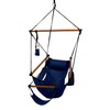 Hammaka Hanging Hammock Air Chair, Wooden Dowels, Blue