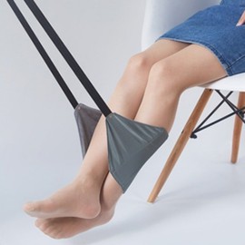 Airplane foot hammock, office in-flight footrest, economy class syndrome footrest black 3ea