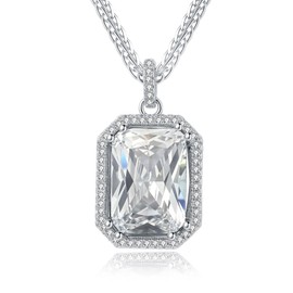 Gift for Women – Elegant Necklace Gentle on Skin – Present for Wife, Mum or Friend – 21st, 30th, 40th, 50th, 60th Birthday or Anniversary – Sparkling Cubic Zirconia – Gift Box Included (White)