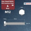 Kozelo 4 Pcs Hex Head Screws Bolts - [M12-1.75x70] 304