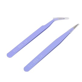 Pinzas curvas, pinzas para decoración de uñas, exquisita artesanía duradera y resistente al desgaste, alta dureza para salón de hogar, tienda de salón de belleza, tienda de(purple)