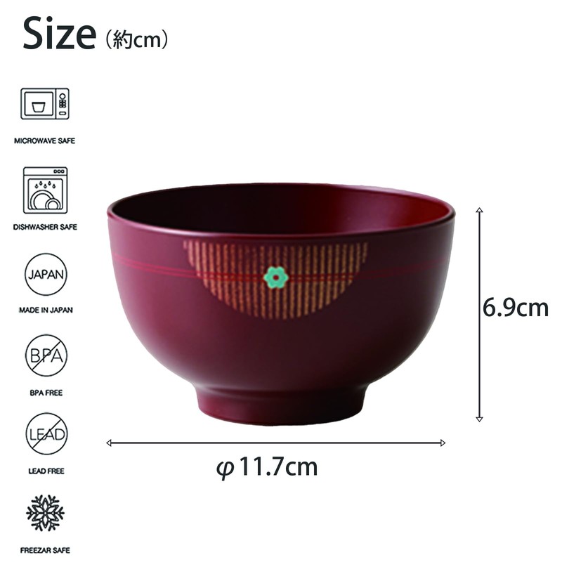 Takenaka T-46657 Musubi Soup Bowl, Approx. φ4.6 x 2.7 inches