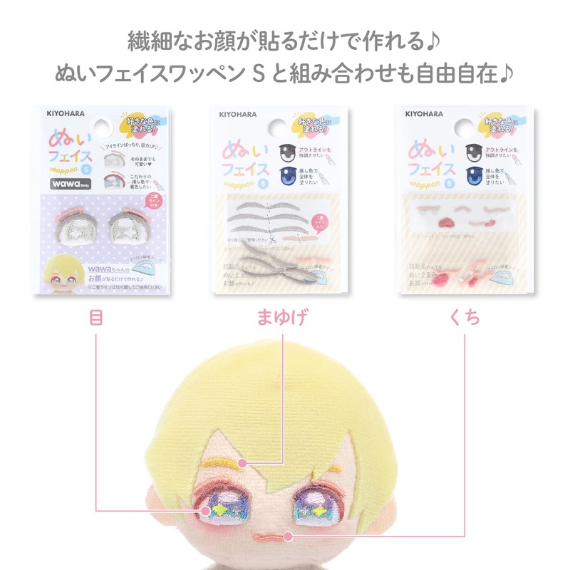 Kiyohara NUIW-58 Washi Washcloth Sewing Face Wrapper, Iron On, Small