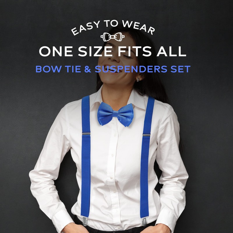 Man of Men - Bowtie & Suspender Sets - Solid