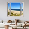 GRAZDesign Wall Sticker Window View Window Baltic Sea Beach Wall