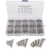 500pcs M2 M3 M4 304 Stainless Steel Pan Flat Head