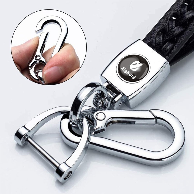 [InnoWave] Keychain, Compatible Alphard Genuine Leather Car Key Chain, Car