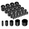 sourcing map 50pcs Round Rubber End Caps 3mm 6mm 12mm