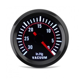 DriSentri 2" 52 mm 12V 0-30 in.Hg Universal Mechanical Electrical Car Vacuum Gauge for Car/Boat/Truck/ATV, External Type Automotive Electrical Vacuum Meter